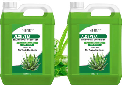 white bon smooth and silky Aloevera Amla shampoo with conditioner 1 liter can(2000 ml)
