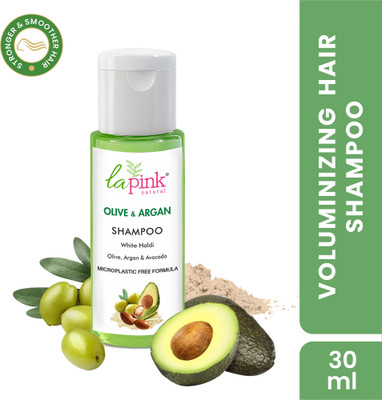 La Pink Olive & Argan Dry & Frizzy Hair Shampoo with Avocado for Smooth & Shiny Hair(30 ml)