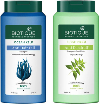 BIOTIQUE Shampoo 340 ML - Ocean Kelp & Fresh Neem(680 ml)