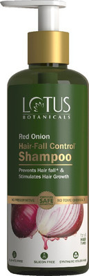 Lotus Botanicals Red Onion Control Shampoo | Prevent Hair Fall & Stimulates Hair Growth(300 ml)