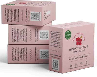 Shunyam Hibiscus Punch All Natural Shampoo Bar for Dry & Frizz Prone Hair (Pack of 2)(280 ml)