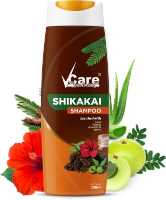 Vcare Shikakai Shampoo with Goodness of Amla, Hibiscus, Aloe Vera & Neem, 200 ml(200 ml)