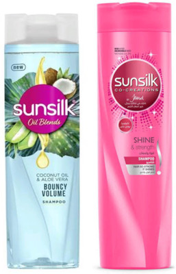 SUNSILK Lusciously Thick & Long Shampoo - With Keratin 180ml + coconut shampoo 170ml(350 ml)