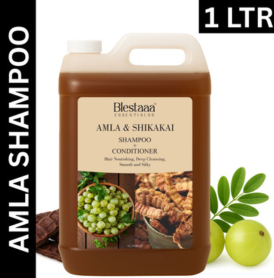blestaaa essentialss Amla Reetha Shikakai Shampoo for Strong, Shiny, and Healthy Hair(1 L)