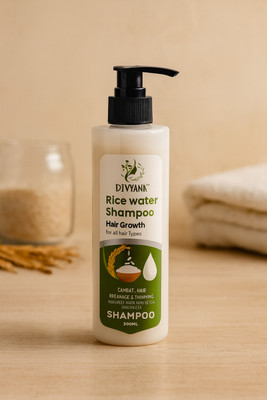 DIVYANA Korean Rice Water & Collagen Advanced Damage Repair Shampoo|Hair Fall Control(200 ml)