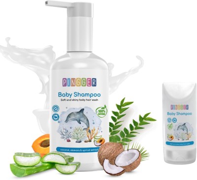 Pingger Natural Baby Shampoo Soft and Shiny Baby Hair Wash 210 ML +30 ML Travel Pack(240 ml)