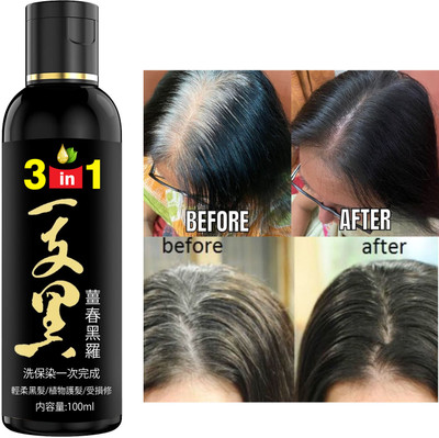ONEAL Black Hair Dye Shampoo 3 In 1 Quality Enriched with Organic Shampoo (100 ml)(100 ml)