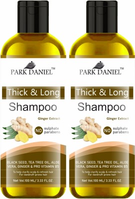 PARK DANIEL Thick & Long Hair Shampoo with Ginger Extract Boost Hair Length Pack 2 of 100ML(200 ml)