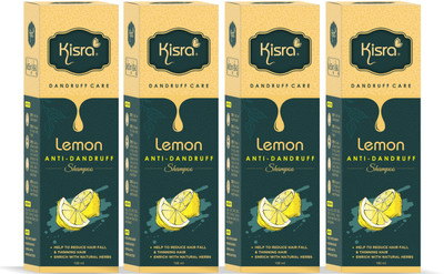 KISRA Lemon Anti-Dandruff Shampoo -Enriched with Neem, Lemon Help to Removers Dandruff(400 ml)