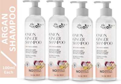 Laugha Onion Ginger Shampoo Hair Fall Control - Onion Shampoo Energizing Formula -(400 ml)