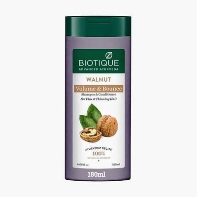 BIOTIQUE Walnut Volume & Bounce Shampoo & Conditioner 180ml(180 ml)