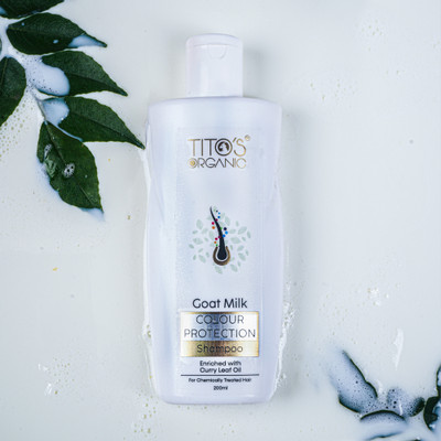 Tito's Organic Goat Milk Colour Protection Shampoo Enriched With Curry Leaf Oil(200 ml)