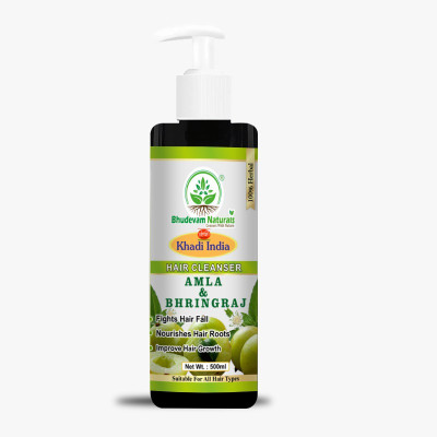Bhudevam Naturals Khadi Amla Bhringraj Shampoo for Strong, Healthy & Shiny Hair(500 ml)