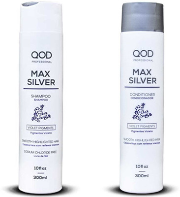 QOD Silver Max Combo - Hair Shampoo & Hair Conditioner(600 ml)