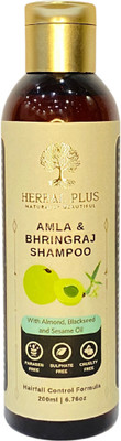Herbal Plus Amla & Bhringraj Shampoo | for Damage Control | Improves hair texture(200 ml)