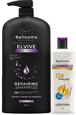 bellosmo PROFESSIONAL Elvive Volume Filler Thickening Shampoo & Conditioner (1000+200)ml(1 Items in the set)