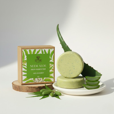 Varnam Organics Aloe Neem Solid Shampoo Bar - Anti Dandruff Shampoo(80 g)