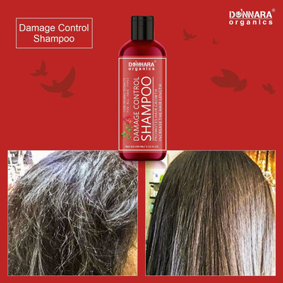 DONNARA organics Damage Control Shampoo with Rose Extract Stimulates Hair Growth Pack 1 of 100ML(100 ml)