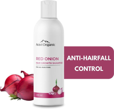 Aravi Organic Red Onion Shampoo For Hair Fall Control - Enriched with Black Seed Oil(200 ml)