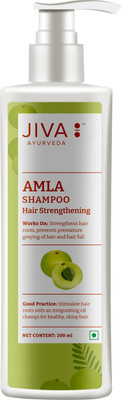 JIVA AYURVEDA Amla Shampoo - Ayurvedic Shampoo For Preventing Hairfall & Breakage - 200 ml - Pack of 1(200 ml)