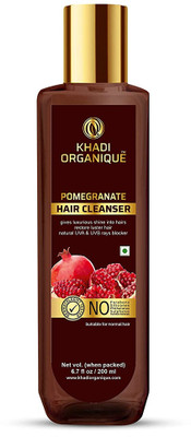 khadi ORGANIQUE Pomegranate Hair Cleanser Natural UVA & UVB Rays Blocker (SLS & PARABEEN FREE)(200 ml)