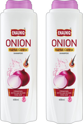ENAUNIQ Onion Hairfall Control Shampoo 400 ml (Pack Of 2)(800 ml)