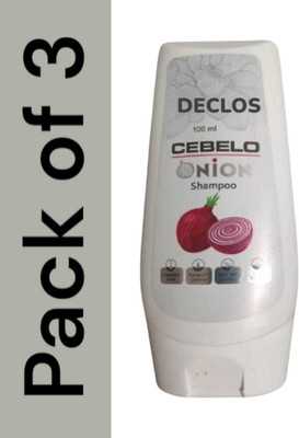 DECLOS cebelo onion shampoo for dandruff control and hair fall control(300 ml)