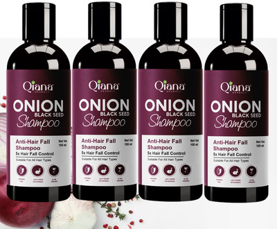 Qiana Onion Black Seed Shampoo – Nourishing Herbal Therapy – Pack of 4(100 ml)