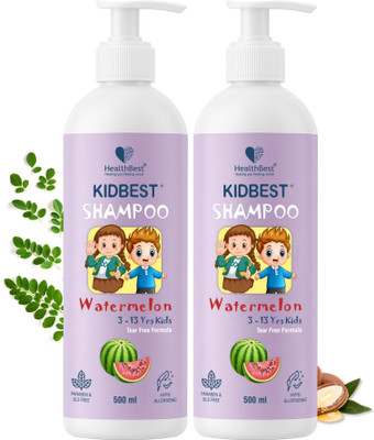 HealthBest Kidbest Hair Shampoo for 3-13 Years Kids | Each 500ml (Pack of 2)(1000 ml)