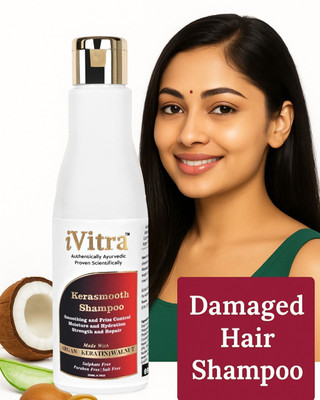 iVitra Keratin Shampoo For Frizzy Damaged Hair Repair| Coconut Based | Sulphate Free(200 ml)