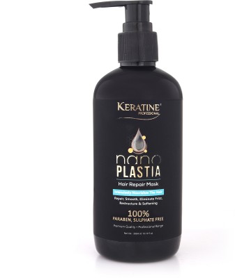 KERATINE PROFESSIONAL NANO PLASTIA HAIR REPAIR SHAMPOO Nourishes Dry Hair & Controls Frizz, Shiny(300 ml)