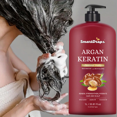smartdrops Argan Keratin Protein Hair Shampoo for Shinier & Smooth Hair |Unisex Use Shampoo(1 L)