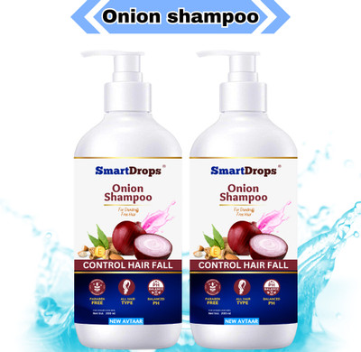smartdrops Onion shampoo Smooth and Silky Anti Dandruff for Softer and Smoother Hair(400 ml)