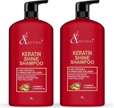 AQUORAL Keratin Smooth,for Straighter,Shinier Hair,with Keratin&Argan Oil,Controls Frizz(2000 ml)