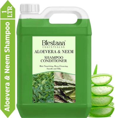 blestaaa essentialss NEEM ALOVERA SHAMPOO FOR ANTI DNADURUFF AND SHIN HAIR FOR WOMEN..(1 L)