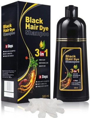 zemglam Herbal 3 in 1 Hair Dye Instant Shampoo for Women & Men(500 ml)