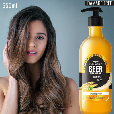PARK AVENUE Beer shampoo For Damaged hair| Paraben Free-650ml(650 ml)