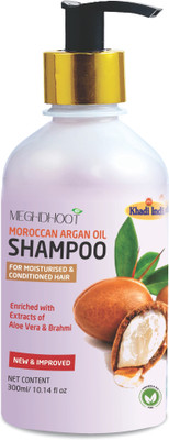 MEGHDOOT Moroccon Argan Oil Shampoo Enriched with Extracts of Aloe Vera and Brahmi(300 ml)