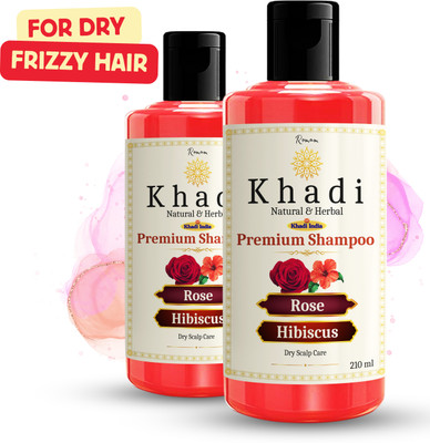 Romam Khadi Intense Moisture Shampoo with Rose & Hibiscus for Dry & Frizzy Hair(420 ml)