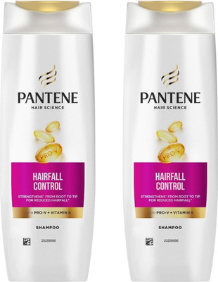 PANTENE Hair Science Hairfall Control Shampoo 2x340ml with Pro-Vitamins & Vitamin B(680 ml)