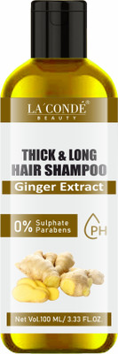 La'Conde Thick & Long Hair Shampoo with Ginger Extract Maintains PH Pack 1 of 100ML(100 ml)
