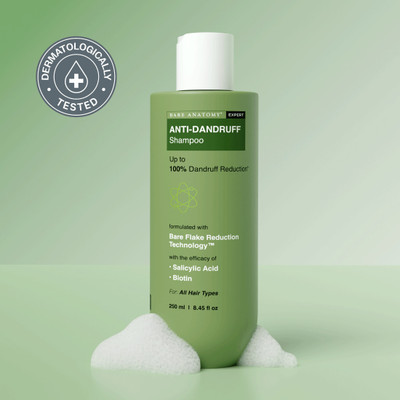 BARE ANATOMY Anti Dandruff Shampoo | Reduces Up to 100% Dandruff & Strengthens Hair(250 ml)