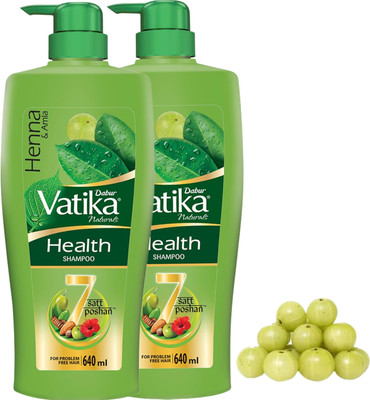 DABUR VATIKA Health Shampoo, Heena & Amla Pack of 2..(1280 ml)