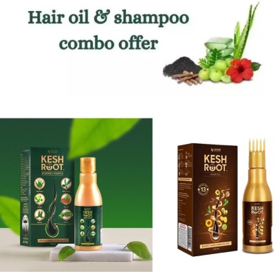 KESH ROOT Hair oil pack of 1 + hair shampoo pack of 1(100 ml)