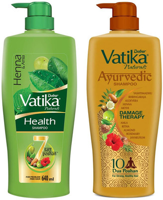 Dabur Shampoo(Ayurvedic /Health amla) 640ml Pack-2(1280 ml)