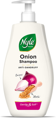 Nyle Naturals Anti Dandruff Onion Shampoo|For Dandruff Free Hair |Onion & Fenugreek(400 ml)