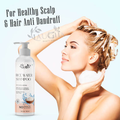 Laugha Rice Water Shampoo - Strength & Growth Formula - Free from Mineral Oils(100 ml)