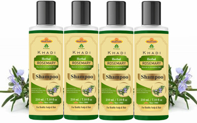 Premium Khadi Natural Rosemary Shampoo- Pack of 4(840 ml)