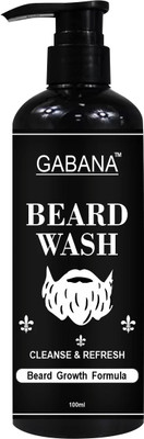 GABANA Beard Wash with Nutmeg Oil For Soft & Frizz-Free Beard 100ML Pack of 1(100 ml)
