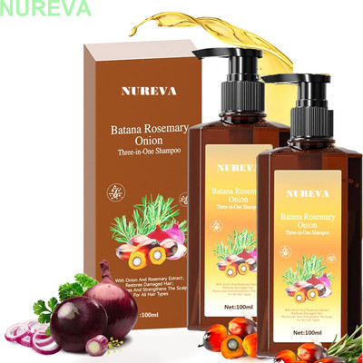 nureva Ayurvedic Onion Shampoo 100ml Pack of 2 Bottles(200 ml)